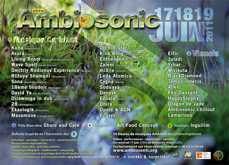 flyer recto du festival Ambiosonic 2011